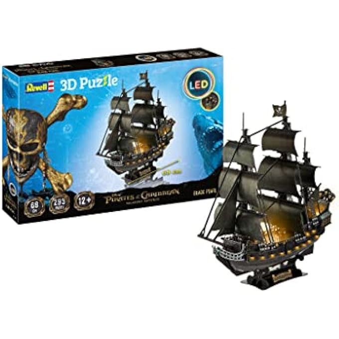 00155 PIRATES OF THE CARIBBEAN-THE BLACK PEARL XXL 3D PUZZLE LED EDITION - Image 1